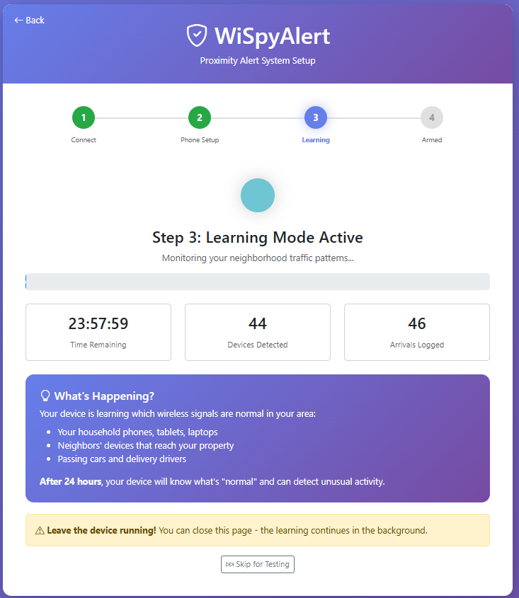 Step 1: Learning Mode - The First 24 Hours
